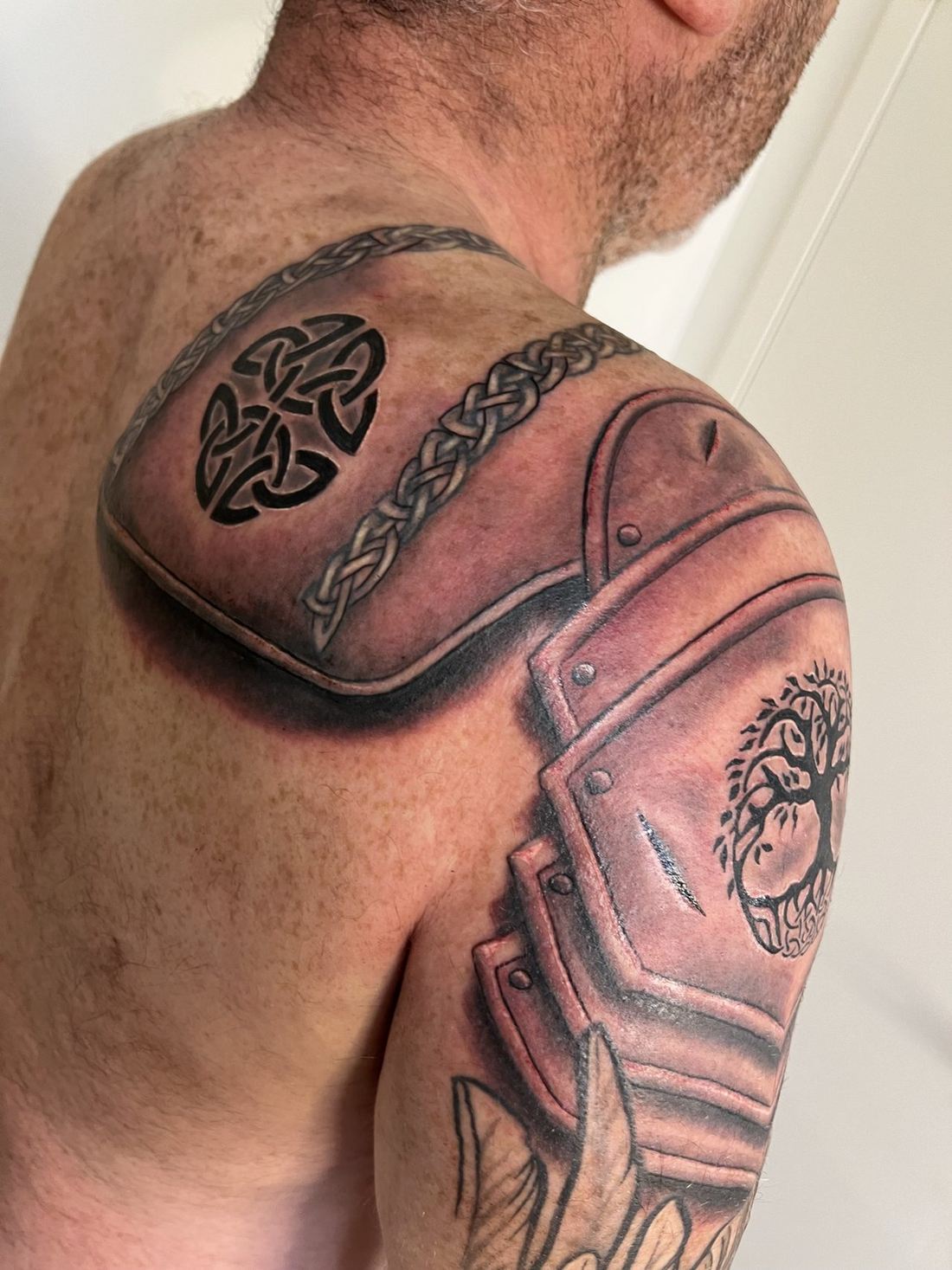 Tattoo: Ornamental — Celtic armor, back view